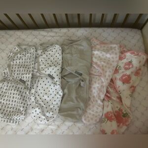 SwaddleMe Assorted Baby Swaddles - Gray, White, Pink